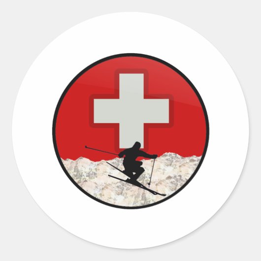 Ski Patrol Ronde Sticker (Voorkant)