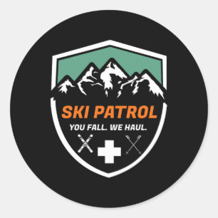 Ski Patrol u Herfst wij de Skiin Ronde Sticker