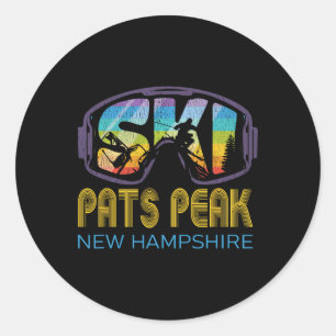 Ski Pats Peak New Hampshire Ski Vakantie Ronde Sticker
