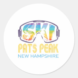 Ski Pats Peak New Hampshire Ski Vakantie Ronde Sticker