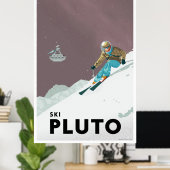 Ski Pluto - Groot formaat Poster (Thuiskantoor)