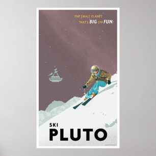 Ski Pluto - Groot formaat Poster