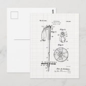  Ski Pole-octrooi Briefkaart (Voorkant / Achterkant)