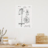 Ski Pole-octrooi Poster (Keuken)