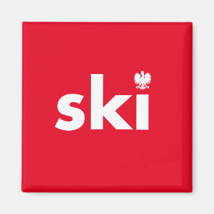 Ski Poolse achternaam Magnet Magneet