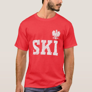 Ski Poolse achternaam Polen Heritage Polski Eagle  T-shirt
