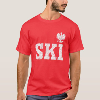 Ski Poolse achternaam Polen Heritage Polski Eagle  T-shirt
