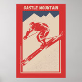 Ski Poster Alberta Resort Castle Mountain (Voorkant)