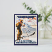 Ski-Poster,    Dolomites, Cortina Briefkaart (Staand voorkant)