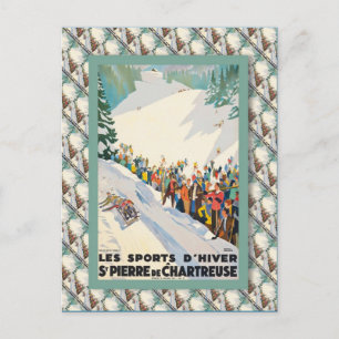 Ski Poster, Frankrijk, Saint Pierre de Chartreuse Briefkaart