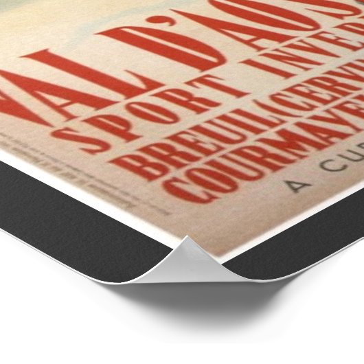  Ski Poster, Italië, Val d'Aosta Poster (Hoek)