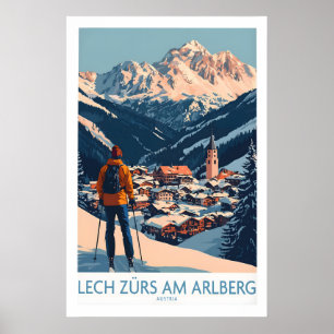 Ski-poster Lech Zürs am Arlberg Oostenrijk 1 Poster