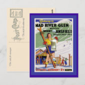  Ski Poster, Mad River Glen Briefkaart (Voorkant / Achterkant)