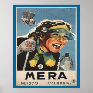  Ski poster,   Mera, Valsesia Poster