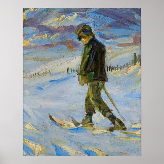  Ski poster, noordse skiën Poster (Voorkant)