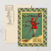 Ski Poster, Northland Skis Briefkaart (Voorkant / Achterkant)