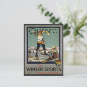  Ski Poster, Quebec Briefkaart (Staand voorkant)