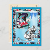  Ski Poster, Ski Colorado Briefkaart (Voorkant / Achterkant)