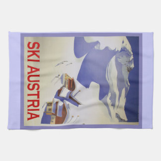  Ski Poster, Ski Oostenrijk Theedoek