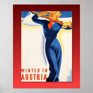  Ski-poster, winter in Oostenrijk Poster