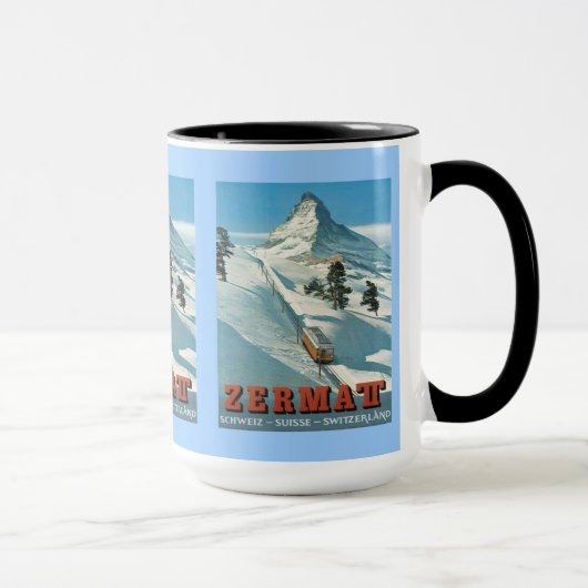  Ski Poster, Zwitserland, Zermatt; Mok (Rechts)