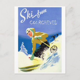 Ski pret in Courcheval Briefkaart