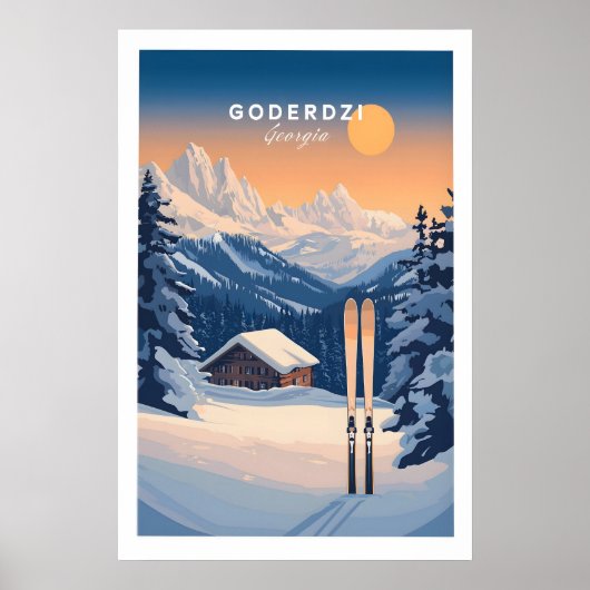 Ski Print Goderdzi Georgië 1 (Voorkant)