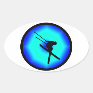 SKI PURE SNEEUW OVALE STICKER
