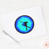 SKI PURE SNEEUW OVALE STICKER (Envelop)