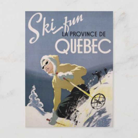 Ski Quebec Briefkaart (Voorkant)