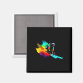 Ski Racing Rainbow Magneet (Voorkant / Achterkant)