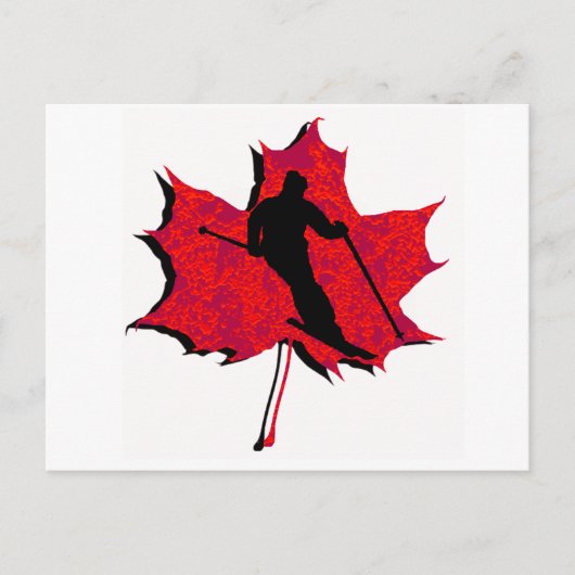 SKI RED MAPLE BRIEFKAART (Voorkant)