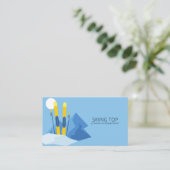 Ski Rental Sjabloon Visitekaartje (Staand voorkant)