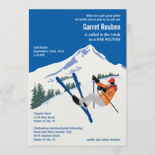 Ski Resort Bar Mitzvah Invitation