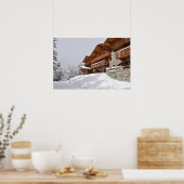 Ski resort chalet poster (Keuken)