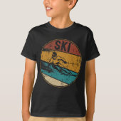 Ski Retro skier Winter Sportsport T-shirt (Voorkant)
