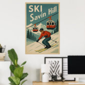  Ski Savin Hill Poster (Thuiskantoor)