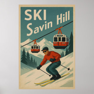  Ski Savin Hill Poster