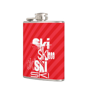 Ski; Scarlet Red Stripes Heupfles