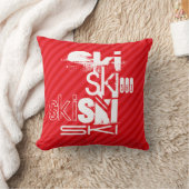 Ski; Scarlet Red Stripes Kussen (Deken)
