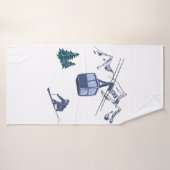 Ski Scene Sports d'hiver (Serviette de bain)