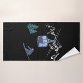 Ski Scene Winter Sports Badhanddoek (Badhanddoek)