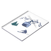 Ski Scene Winter Sports Notitieboek (Linkerzijde)