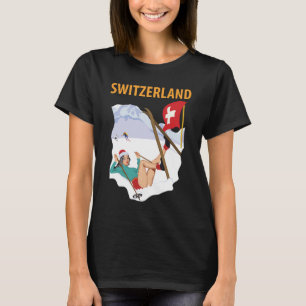 Ski School Zwitserland Winter Reizen T-shirt