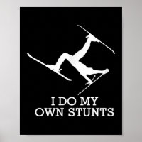 Ski-shirt - Ik doe mijn eigen stunts - Grappige sk