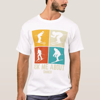 Ski Shred Bergs skiën T Mannen en Vrouwen T-shirt
