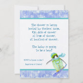 Ski Ski Snowboard Penguin Baby shower Invitation (Dos)