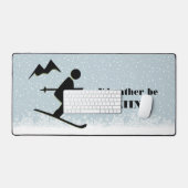 Ski Skier Design Desk Mat (Clavier et souris)