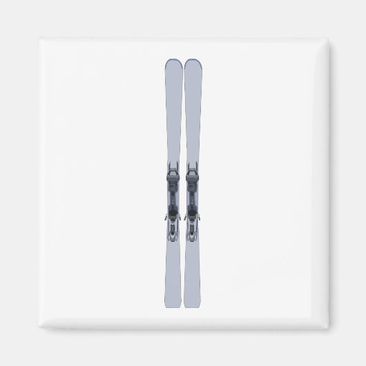 Ski Skiing Magneet (Voorkant)