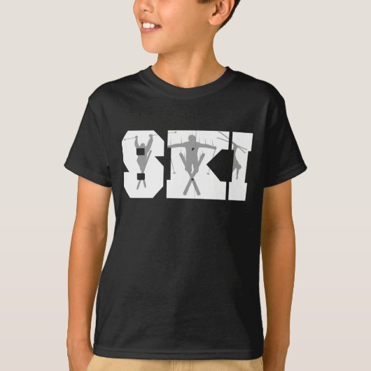 Ski Skiing T-shirt (Voorkant)